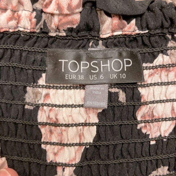 TOPSHOP off the shoulder midi dress size 6 - Picture 3 of 3